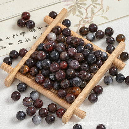 Natural Stone Crystal Agate Jade Beaded Loose Beads Handmade DIY Bracelet Material Wholesale