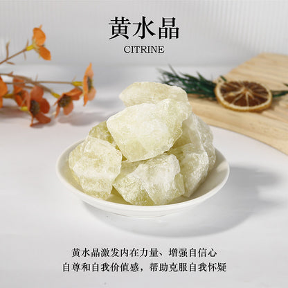 Natural Crystal Stone Diffuser Stone Raw Stone Household Ornament Gravel Crystal Aromatherapy Crystal Stone Ore Salt Block Stone Wholesale