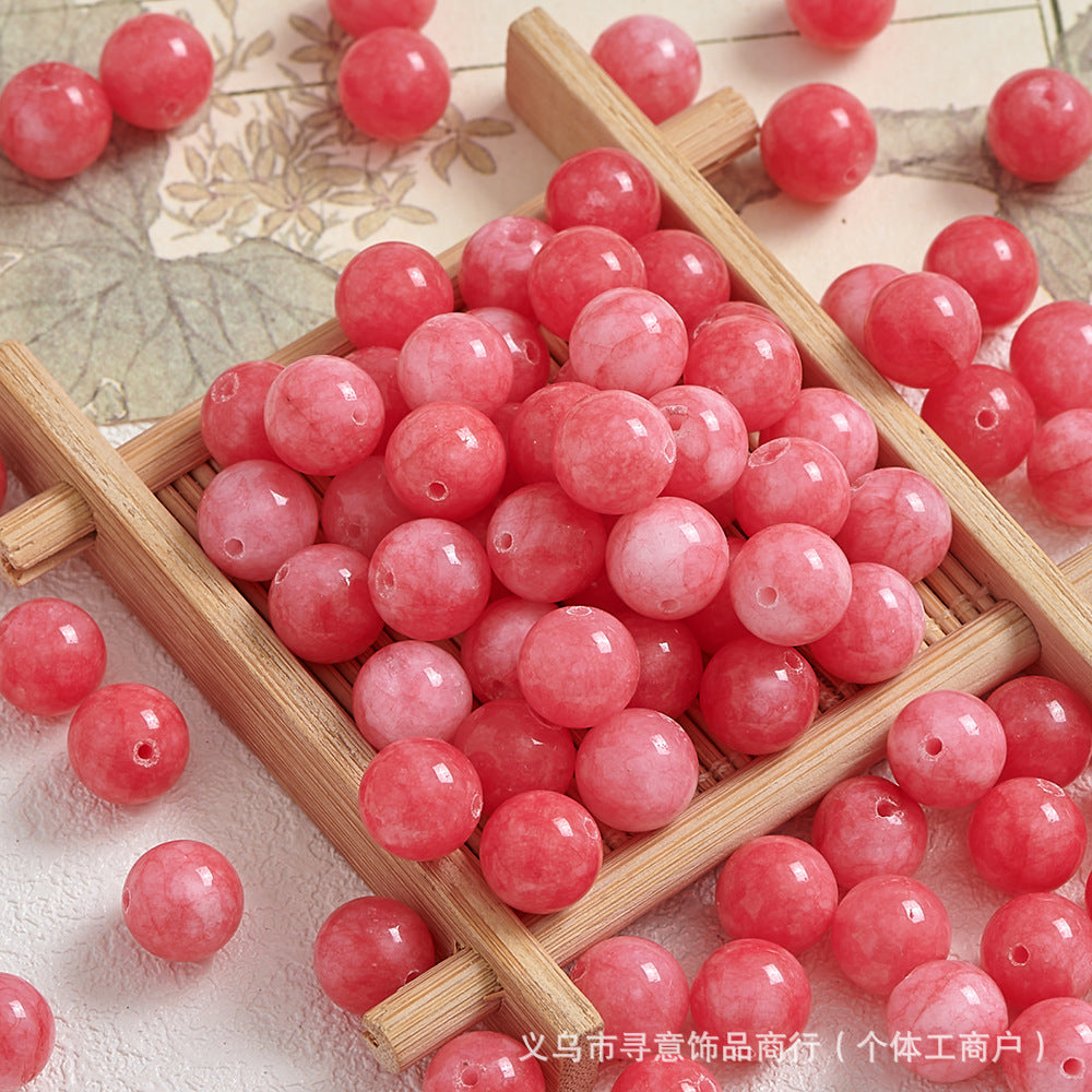 Natural Stone Crystal Agate Jade Beaded Loose Beads Handmade DIY Bracelet Material Wholesale