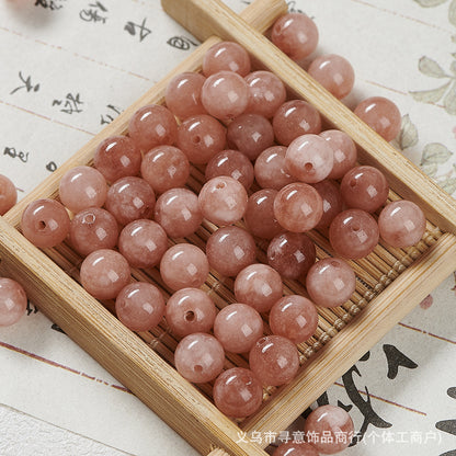 Natural Stone Crystal Agate Jade Beaded Loose Beads Handmade DIY Bracelet Material Wholesale