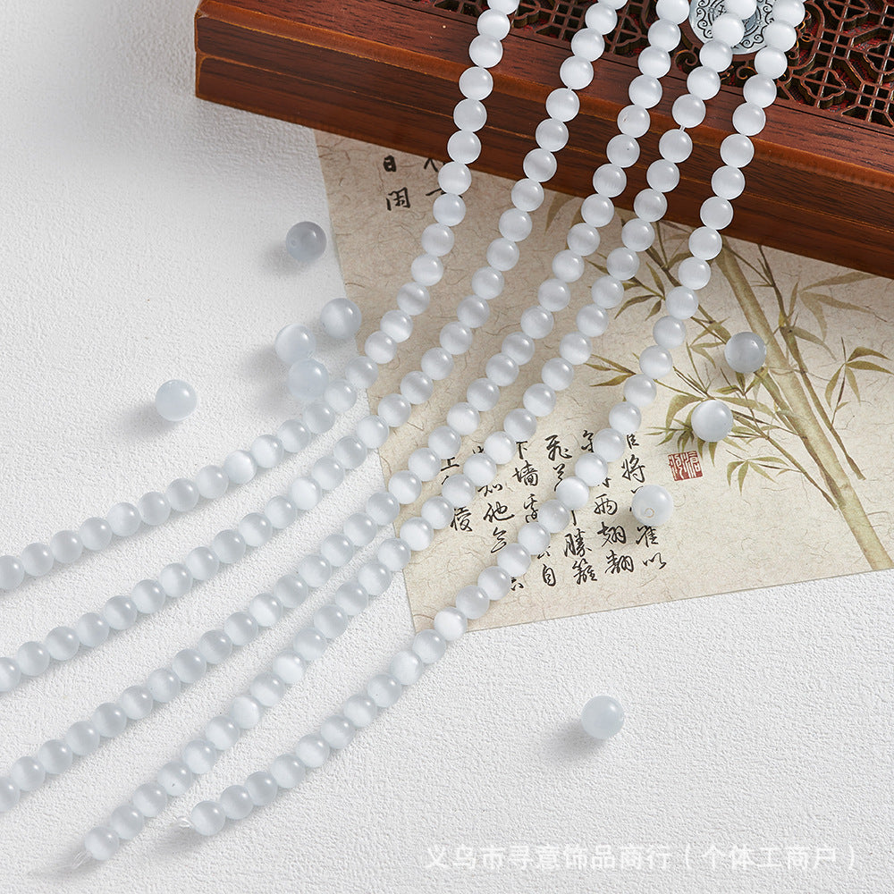 Natural Stone Crystal Agate Jade Beaded Loose Beads Handmade DIY Bracelet Material Wholesale
