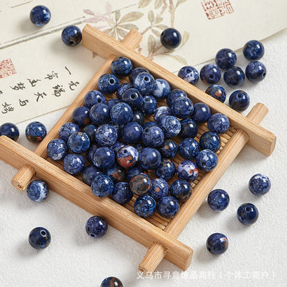 Natural Stone Crystal Agate Jade Beaded Loose Beads Handmade DIY Bracelet Material Wholesale