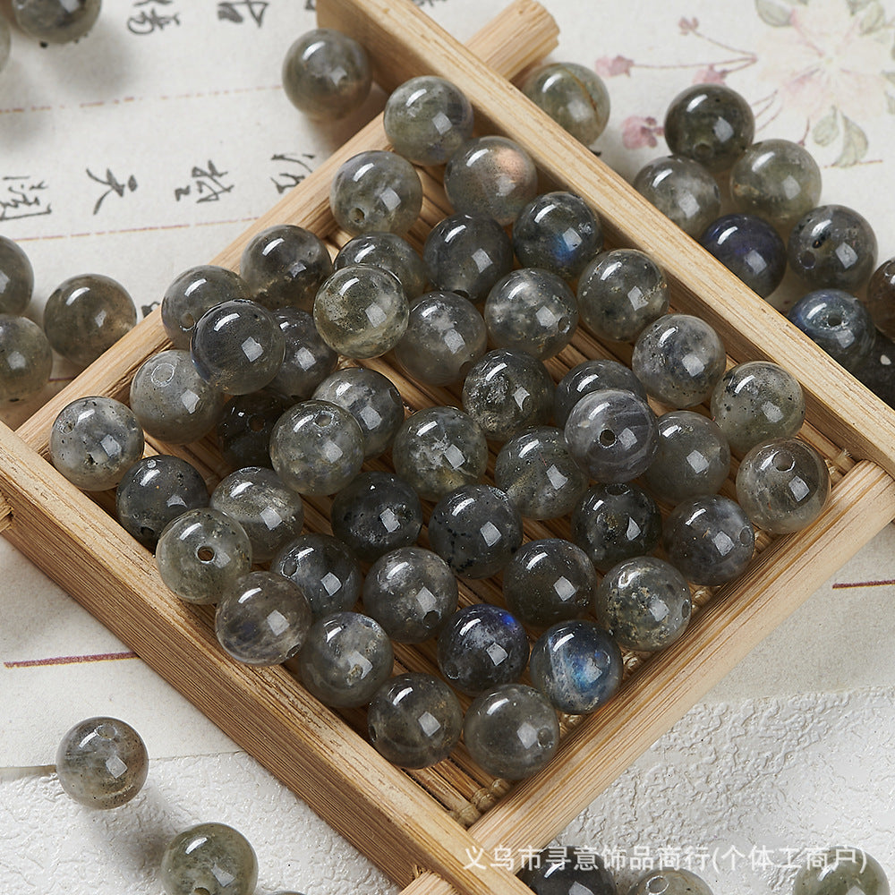 Natural Stone Crystal Agate Jade Beaded Loose Beads Handmade DIY Bracelet Material Wholesale