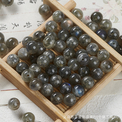 Natural Stone Crystal Agate Jade Beaded Loose Beads Handmade DIY Bracelet Material Wholesale