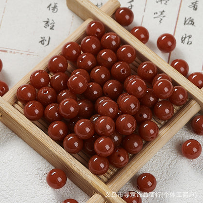Natural Stone Crystal Agate Jade Beaded Loose Beads Handmade DIY Bracelet Material Wholesale