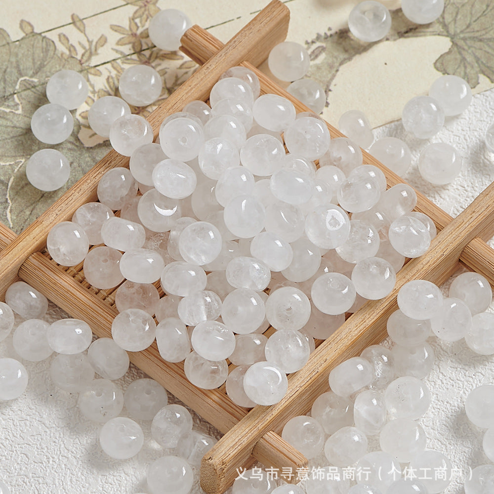 Natural Stone Crystal Agate Jade Beaded Loose Beads Handmade DIY Bracelet Material Wholesale