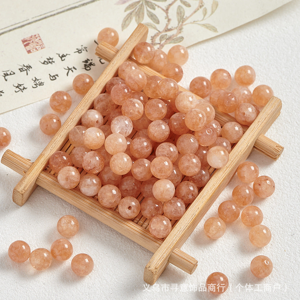 Natural Stone Crystal Agate Jade Beaded Loose Beads Handmade DIY Bracelet Material Wholesale