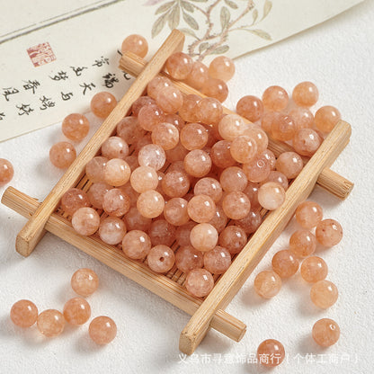 Natural Stone Crystal Agate Jade Beaded Loose Beads Handmade DIY Bracelet Material Wholesale
