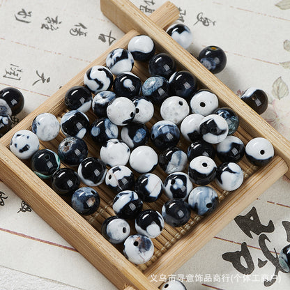 Natural Stone Crystal Agate Jade Beaded Loose Beads Handmade DIY Bracelet Material Wholesale