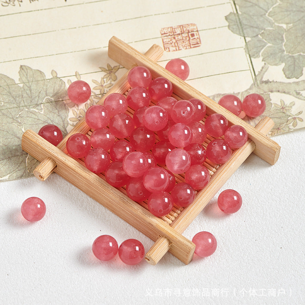 Natural Stone Crystal Agate Jade Beaded Loose Beads Handmade DIY Bracelet Material Wholesale