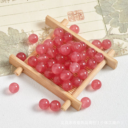 Natural Stone Crystal Agate Jade Beaded Loose Beads Handmade DIY Bracelet Material Wholesale