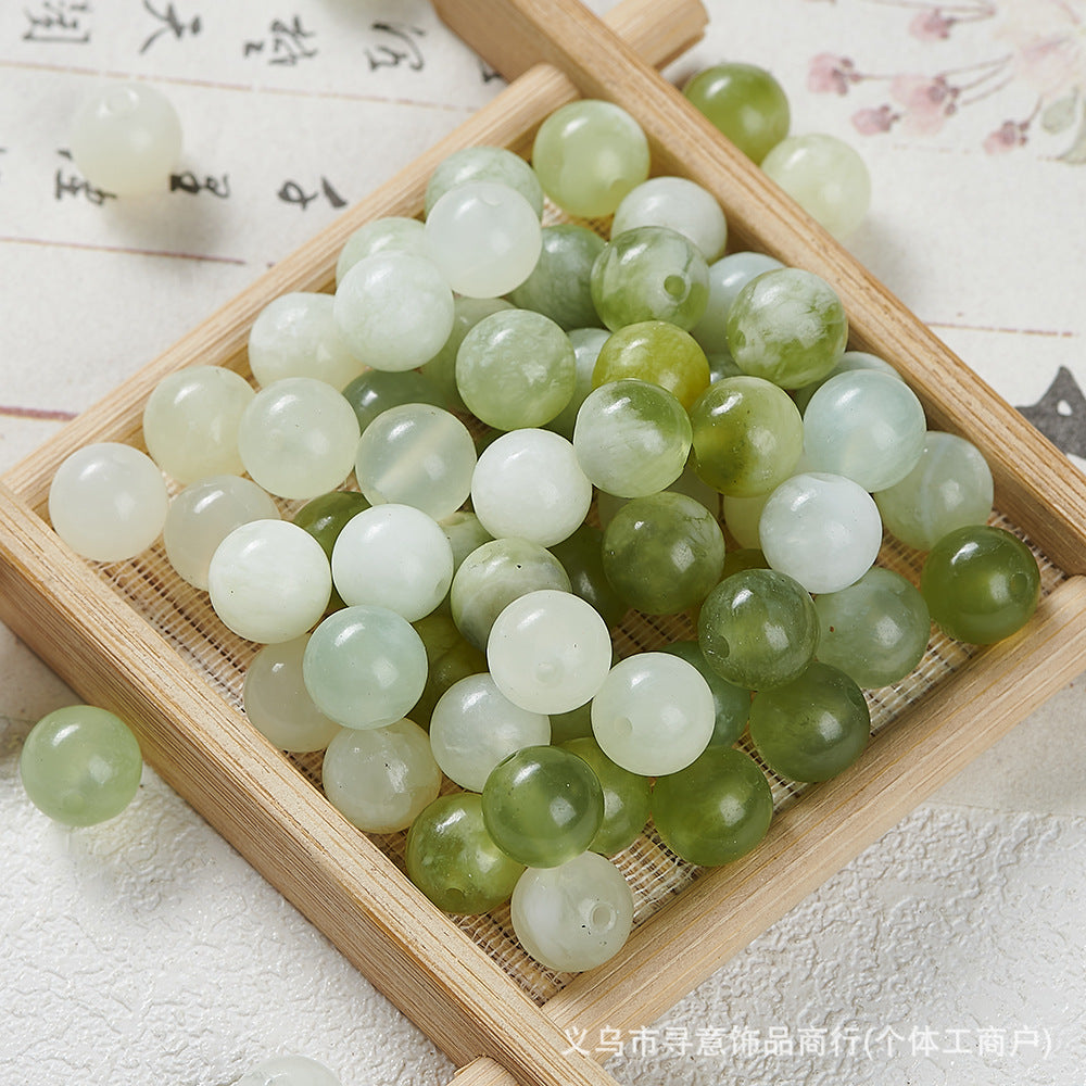 Natural Stone Crystal Agate Jade Beaded Loose Beads Handmade DIY Bracelet Material Wholesale