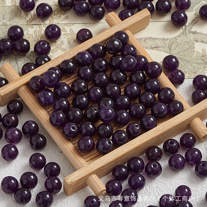 Natural Stone Crystal Agate Jade Beaded Loose Beads Handmade DIY Bracelet Material Wholesale