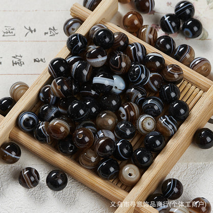 Natural Stone Crystal Agate Jade Beaded Loose Beads Handmade DIY Bracelet Material Wholesale