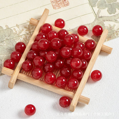Natural Stone Crystal Agate Jade Beaded Loose Beads Handmade DIY Bracelet Material Wholesale