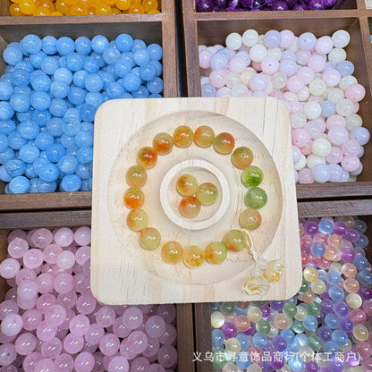 Natural Stone Crystal Agate Jade Beaded Loose Beads Handmade DIY Bracelet Material Wholesale