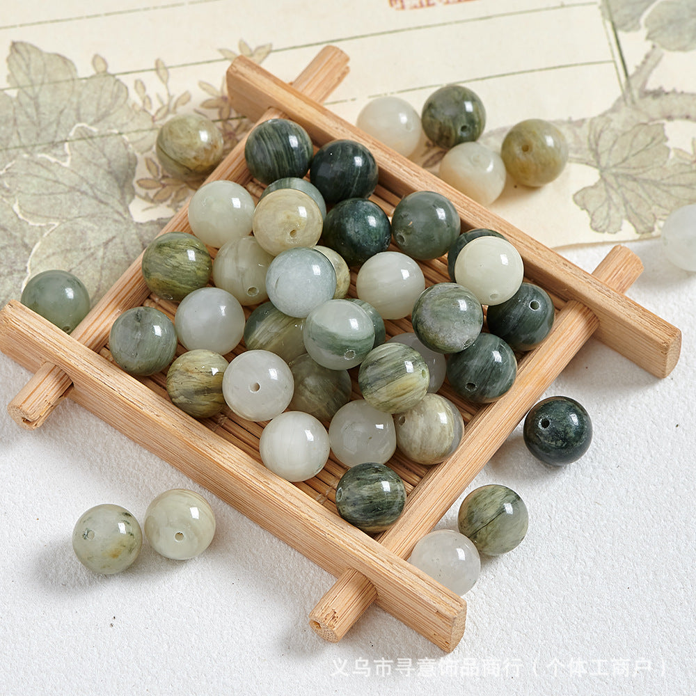 Natural Stone Crystal Agate Jade Beaded Loose Beads Handmade DIY Bracelet Material Wholesale