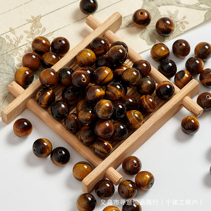 Natural Stone Crystal Agate Jade Beaded Loose Beads Handmade DIY Bracelet Material Wholesale