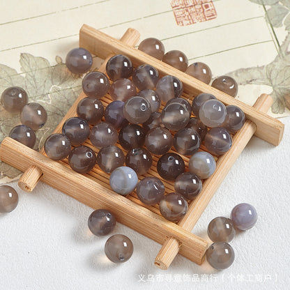 Natural Stone Crystal Agate Jade Beaded Loose Beads Handmade DIY Bracelet Material Wholesale
