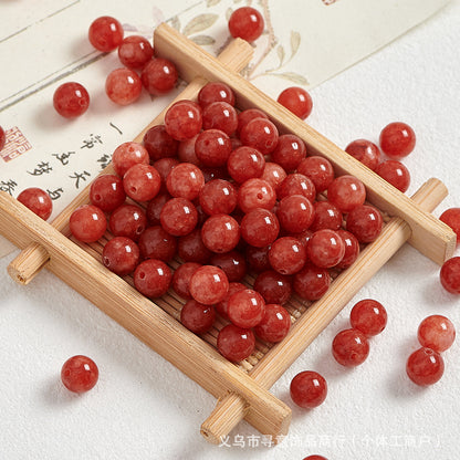 Natural Stone Crystal Agate Jade Beaded Loose Beads Handmade DIY Bracelet Material Wholesale