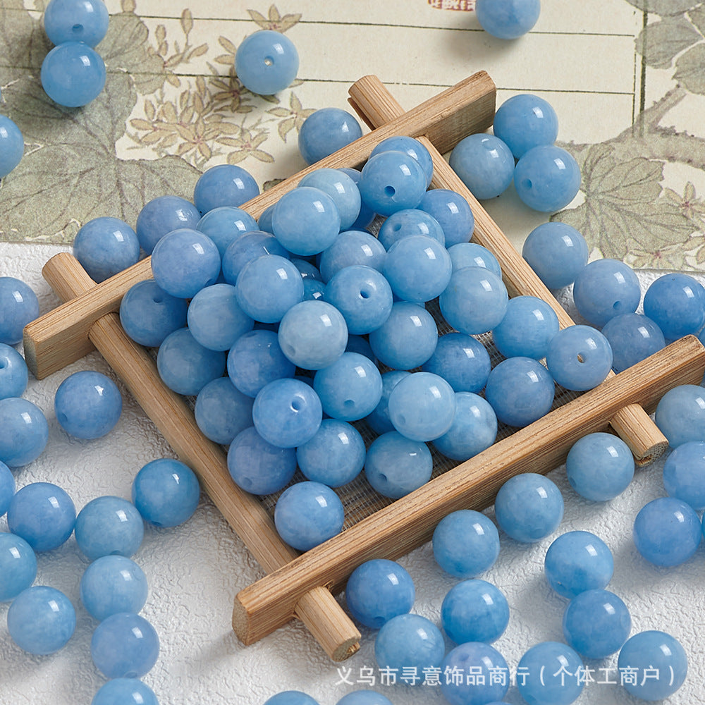 Natural Stone Crystal Agate Jade Beaded Loose Beads Handmade DIY Bracelet Material Wholesale