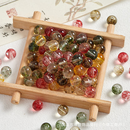 Natural Stone Crystal Agate Jade Beaded Loose Beads Handmade DIY Bracelet Material Wholesale