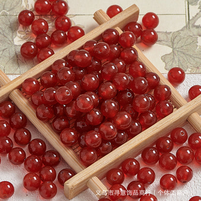 Natural Stone Crystal Agate Jade Beaded Loose Beads Handmade DIY Bracelet Material Wholesale