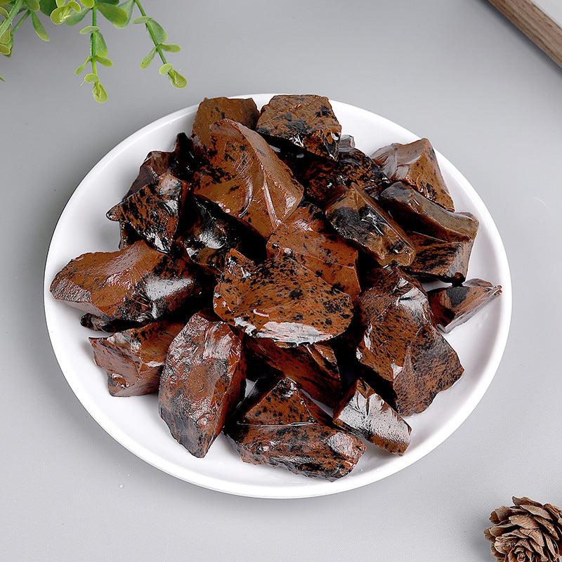 Natural Crystal Rough Stone Diffuser Stone Healing Amethyst Gravel Elongated Stone Agate Stone Opal Obsidian Rough Stone