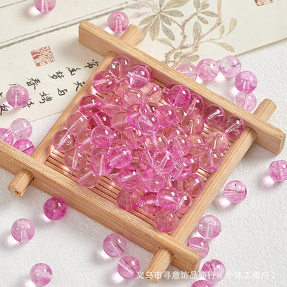 Natural Stone Crystal Agate Jade Beaded Loose Beads Handmade DIY Bracelet Material Wholesale