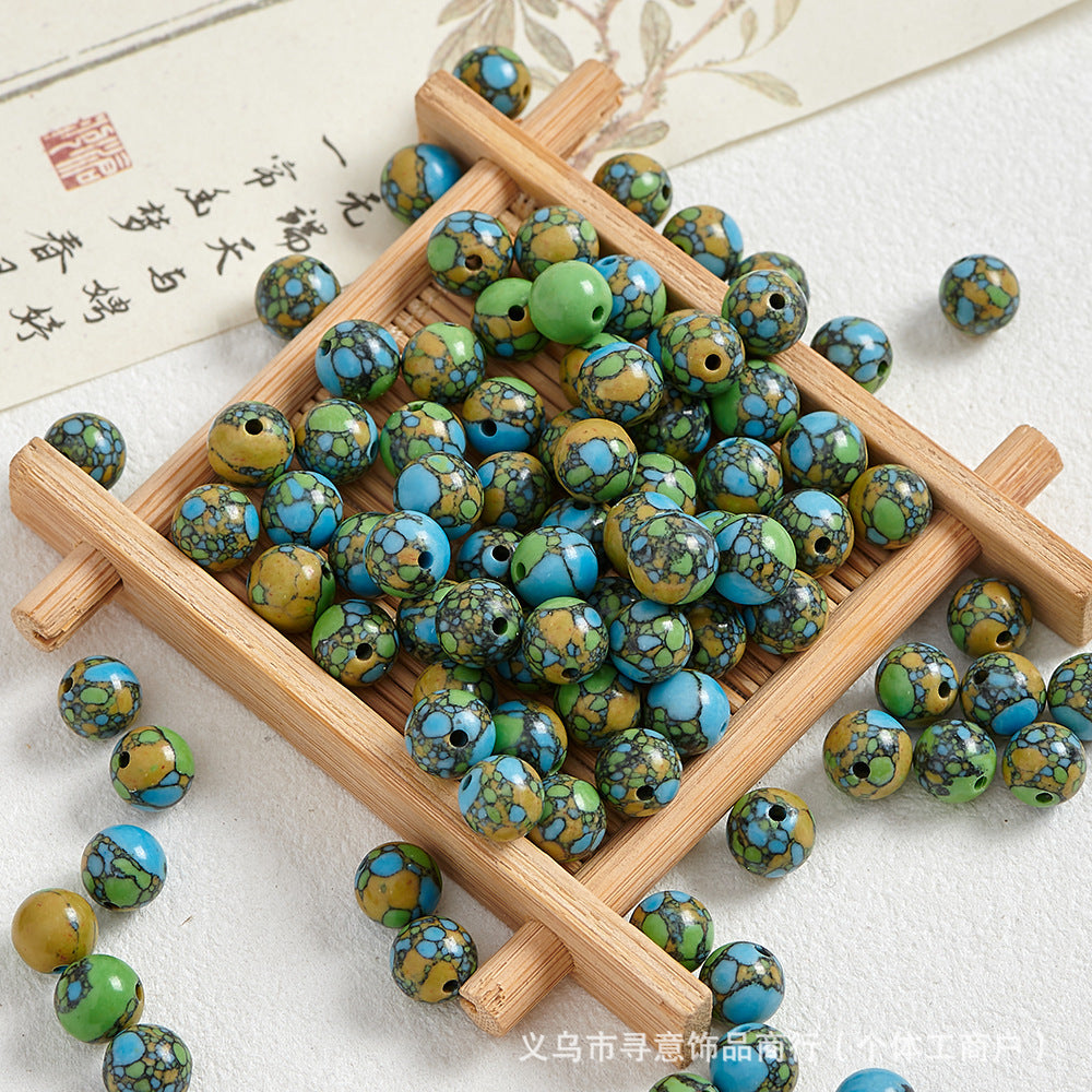 Natural Stone Crystal Agate Jade Beaded Loose Beads Handmade DIY Bracelet Material Wholesale