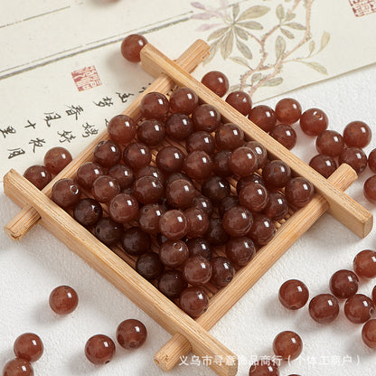 Natural Stone Crystal Agate Jade Beaded Loose Beads Handmade DIY Bracelet Material Wholesale
