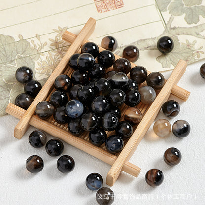 Natural Stone Crystal Agate Jade Beaded Loose Beads Handmade DIY Bracelet Material Wholesale
