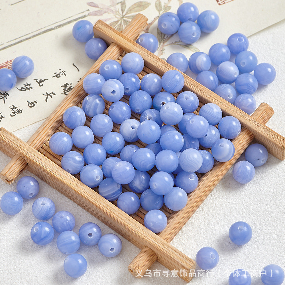 Natural Stone Crystal Agate Jade Beaded Loose Beads Handmade DIY Bracelet Material Wholesale
