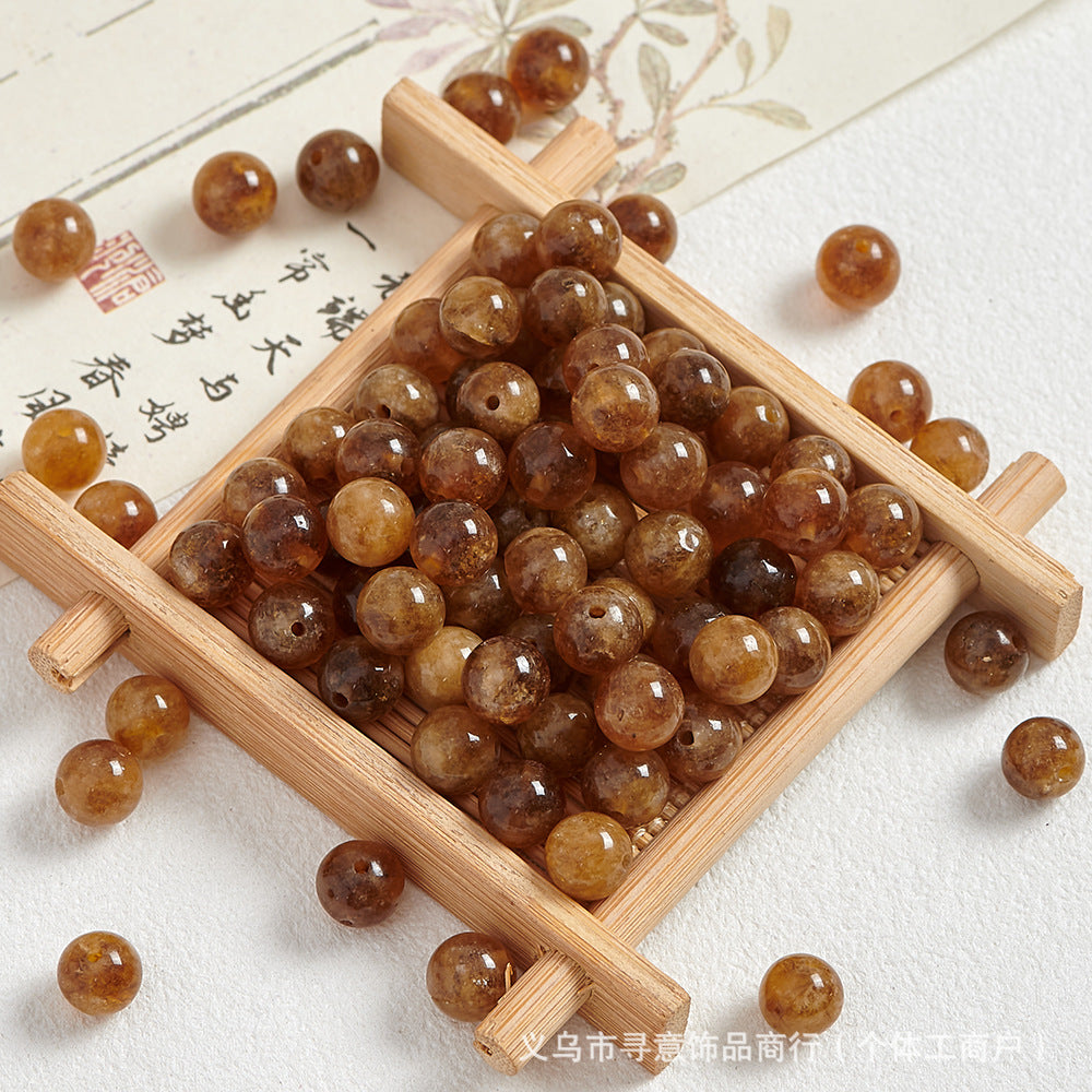 Natural Stone Crystal Agate Jade Beaded Loose Beads Handmade DIY Bracelet Material Wholesale