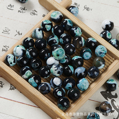 Natural Stone Crystal Agate Jade Beaded Loose Beads Handmade DIY Bracelet Material Wholesale