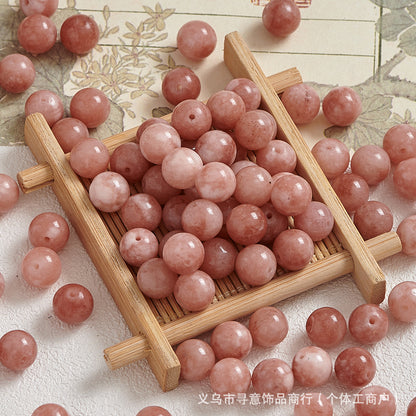 Natural Stone Crystal Agate Jade Beaded Loose Beads Handmade DIY Bracelet Material Wholesale