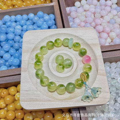 Natural Stone Crystal Agate Jade Beaded Loose Beads Handmade DIY Bracelet Material Wholesale