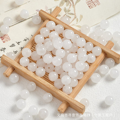 Natural Stone Crystal Agate Jade Beaded Loose Beads Handmade DIY Bracelet Material Wholesale