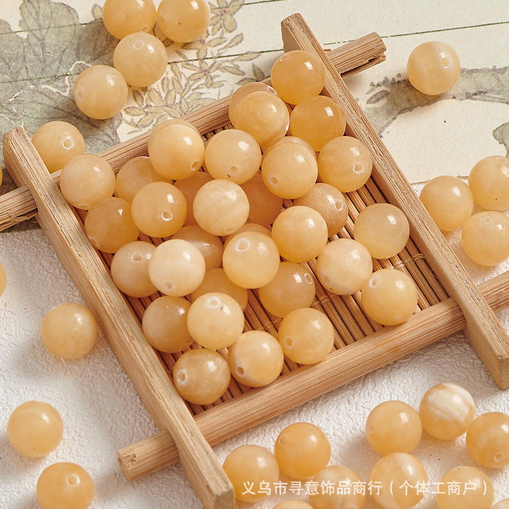 Natural Stone Crystal Agate Jade Beaded Loose Beads Handmade DIY Bracelet Material Wholesale