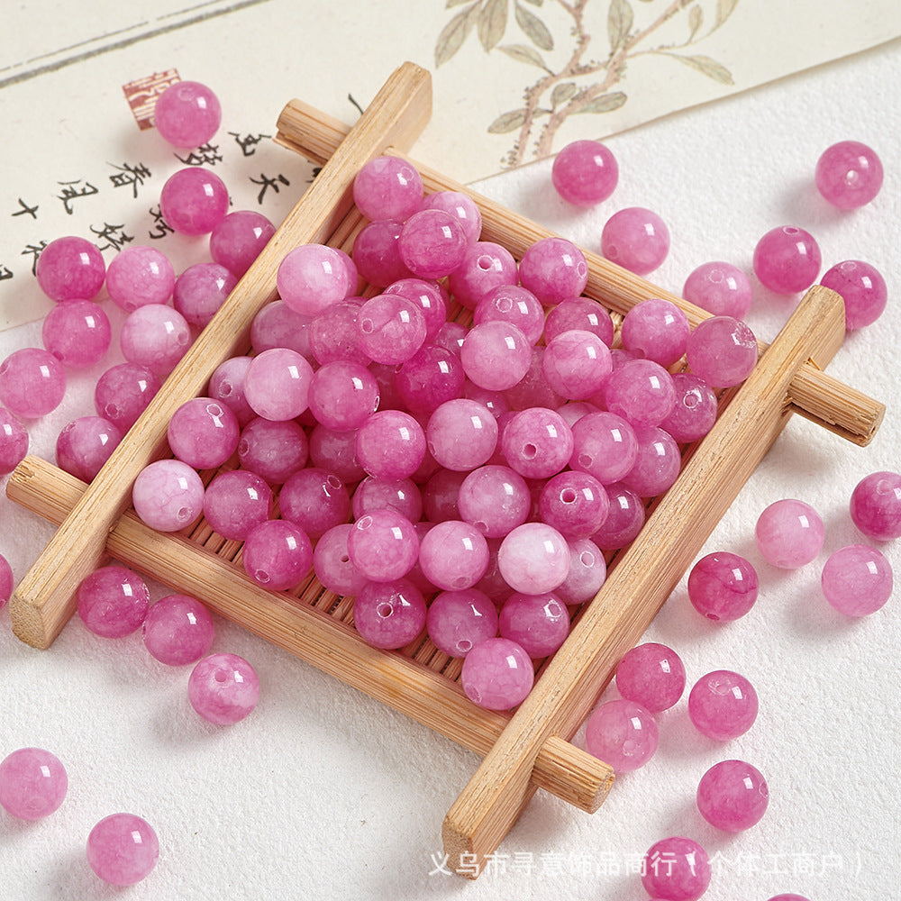 Natural Stone Crystal Agate Jade Beaded Loose Beads Handmade DIY Bracelet Material Wholesale