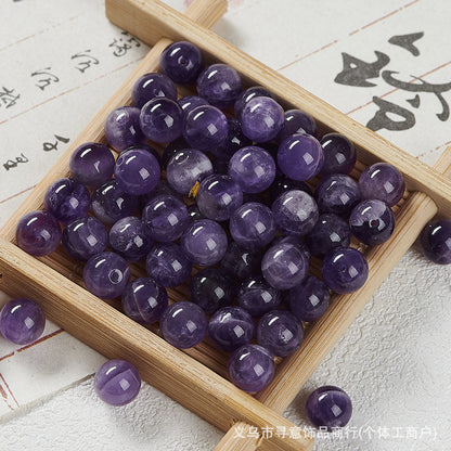Natural Stone Crystal Agate Jade Beaded Loose Beads Handmade DIY Bracelet Material Wholesale